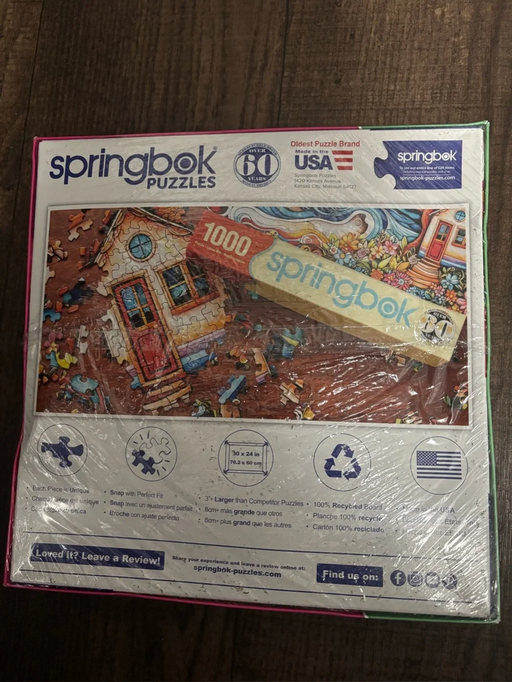 Fall Jigsaw Puzzle by Springbok Lakeside Fall Retreat 1000 Piece Made in USA